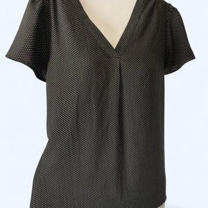 Black and White Dotted Blouse S Hilary Radley